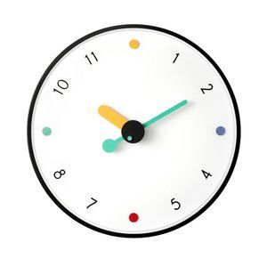 ENAPY Wall clock with Glass Cover & Silent, Non Ticking Movement